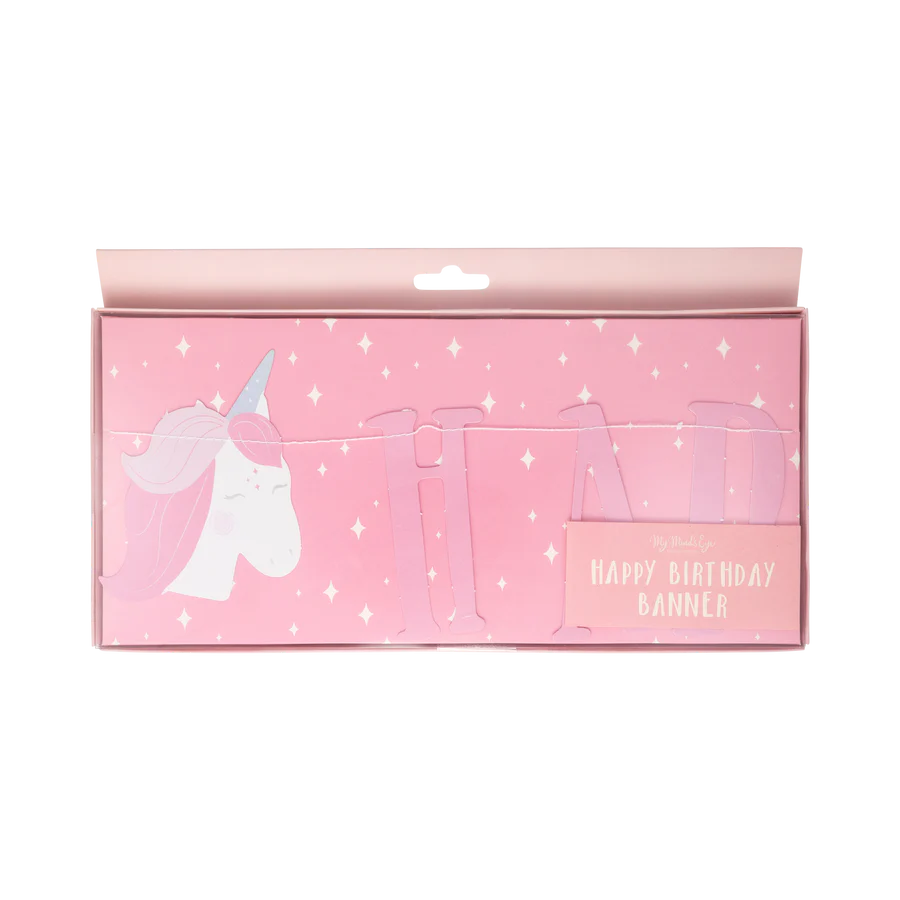 Unicorn Happy Birthday Banner