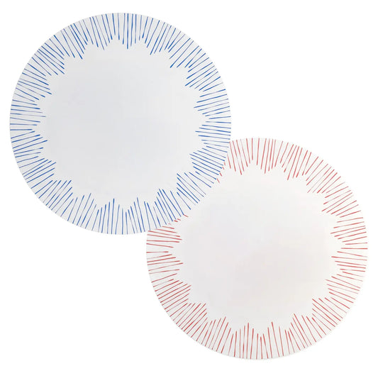 Blue and Red Radiant Paper Placemats