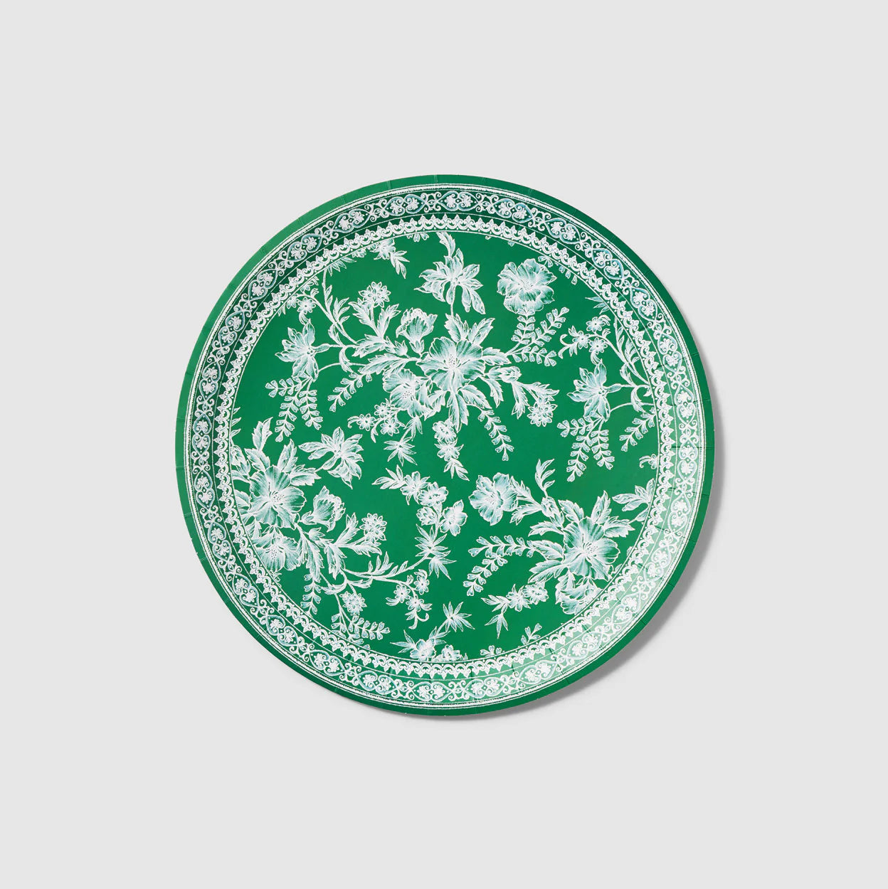 Emerald Toile Dinner Plates