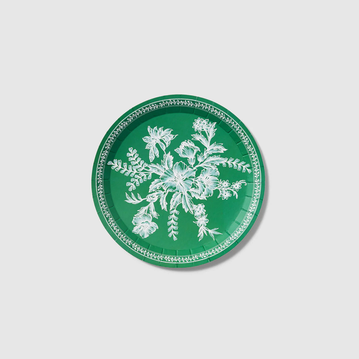 Emerald Toile Dessert Plates