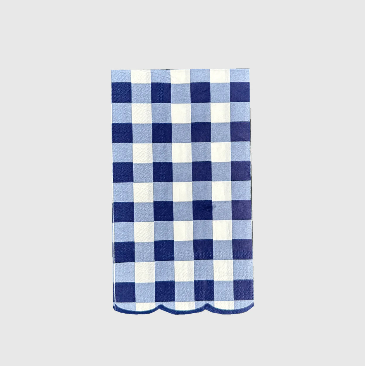 Navy Gingham Guest Towels