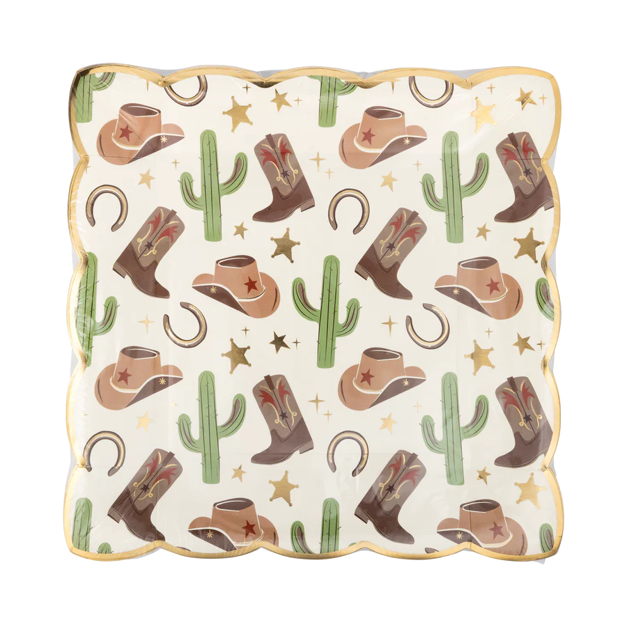Cowboy Paper Plates