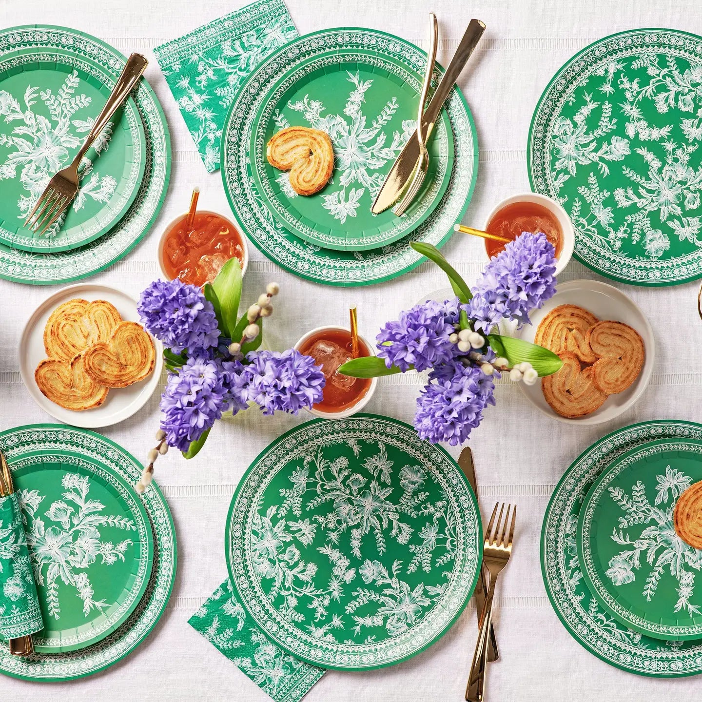 Emerald Toile Cocktail Napkins